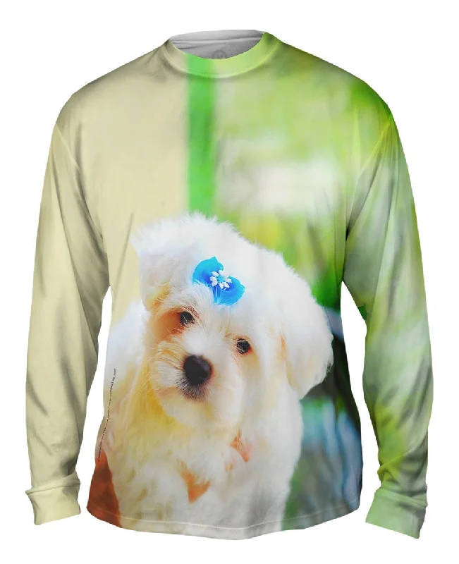 High-Tech Running Long Sleeve-Fluffy Maltese