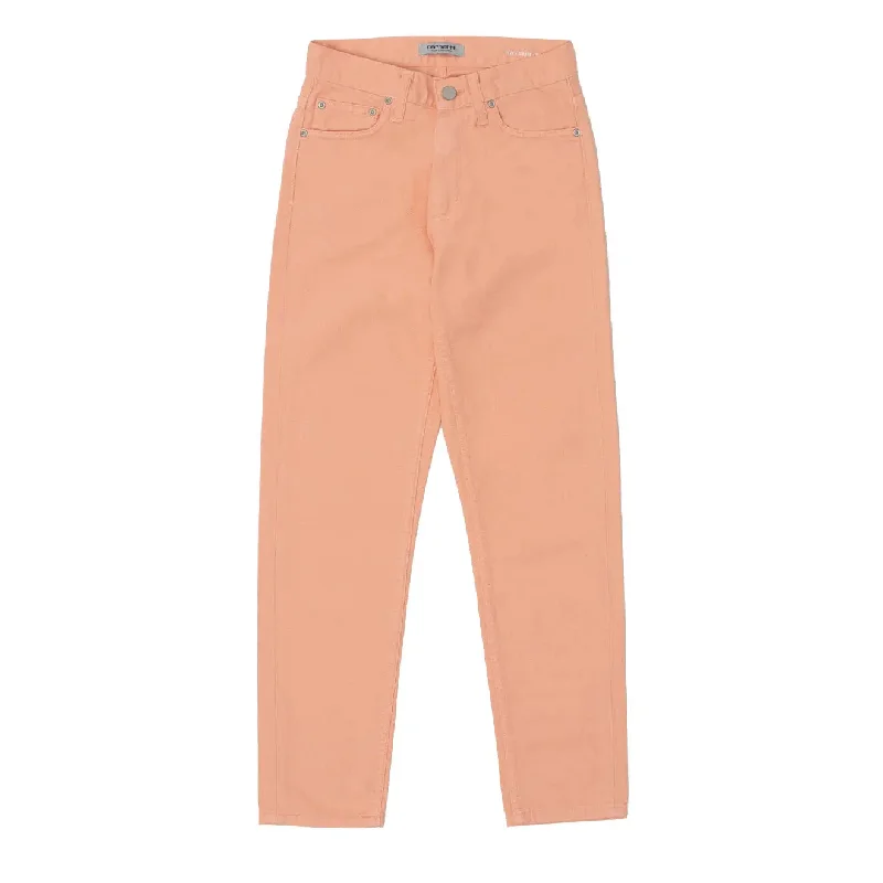 Lightweight Running Pants-Carhartt WIP Womens Page Carrot Ankle Pant Peach