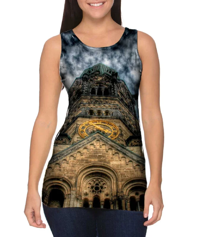 Soft Stretch Cotton Tank-Church Clock