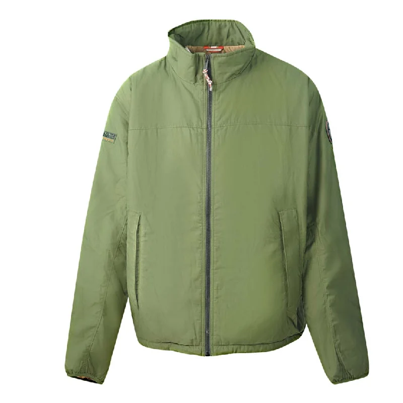 Zip-Up Hoodie Jacket-Napapijri Abbel Green Depths Jacket