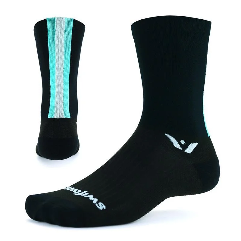 High-Quality Sports Socks-Swiftwick Vision Six Euro Sock - Black - 2020