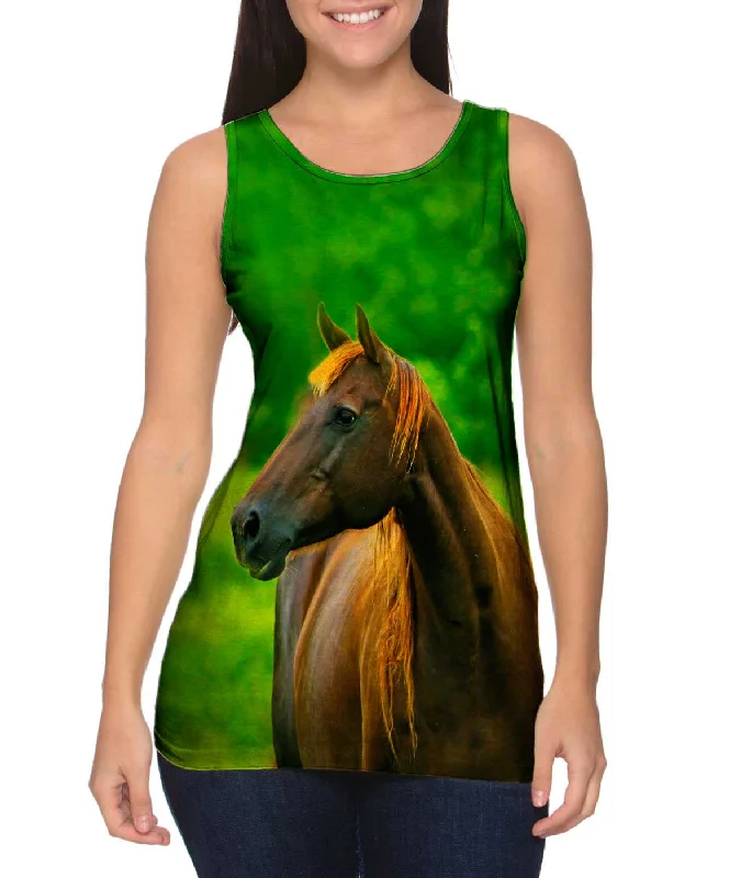 Custom Printed Tank Top-Decisive Horse