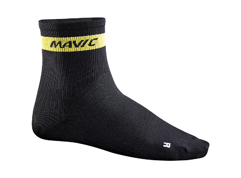 Graphic Print Crew Socks-Mavic Cosmic 6" Mid Sock - Black