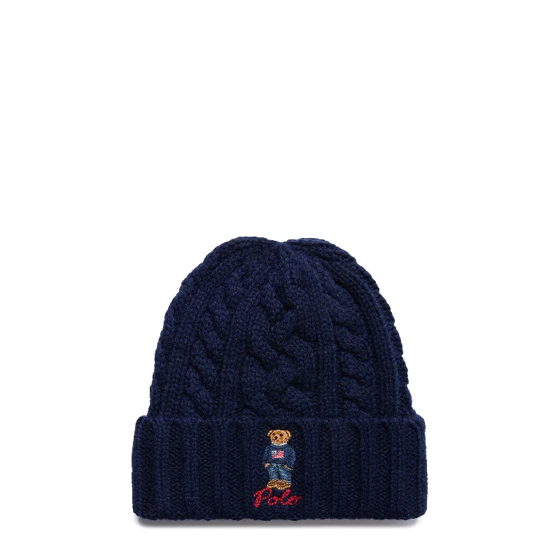 Custom Family Hat-RECYCLED CABLE CAR BEAR BEANIE