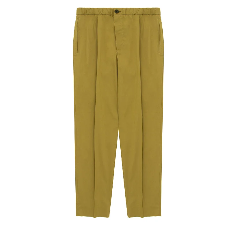 Breathable Yoga Pants-Paul Smith Pleated Elasticated Waist Trouser Military Green