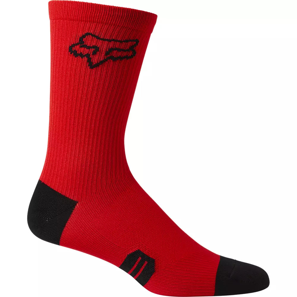 Classic Cotton Crew Socks-Fox Racing 6" Ranger Sock - Flo Red