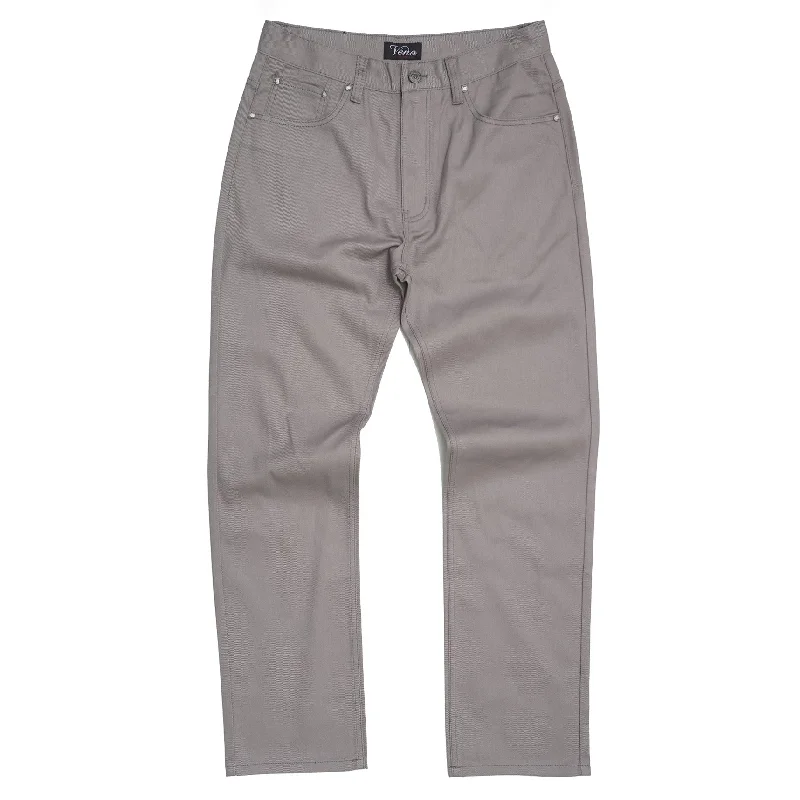 Comfortable Cargo Pants-V1761 Veno Twill Denim Jeans - Light Gray