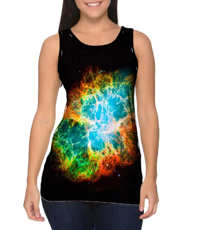 Casual Fit Tank Top-Crab Nebula Space Galaxy