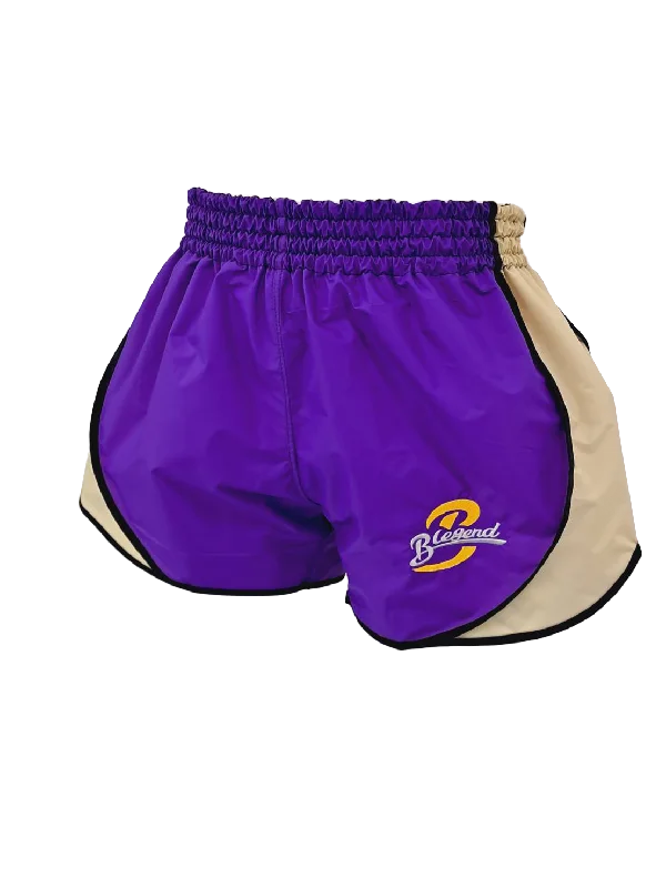 Floral Pattern Shorts-Blegend Boxing Shorts Powerhouse Purple