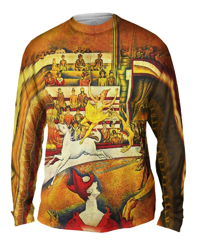 Classic Polo Long Sleeve Shirt-Georges Seurat  - The Circus Musee d Orsay Parisr (1891)