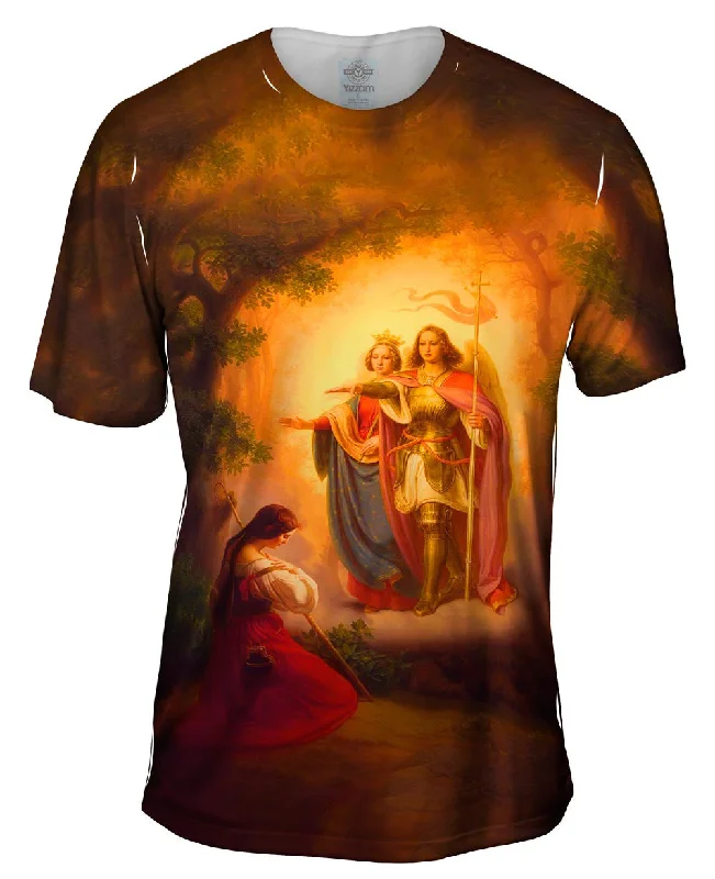 Artistic Pattern T-shirt-The Maid of Orléans - "Joan Of Arc And The Angels" (1843)