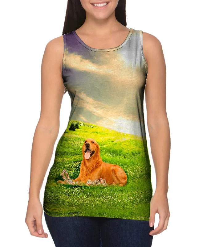 Custom Name Tank Top-Doggy Field