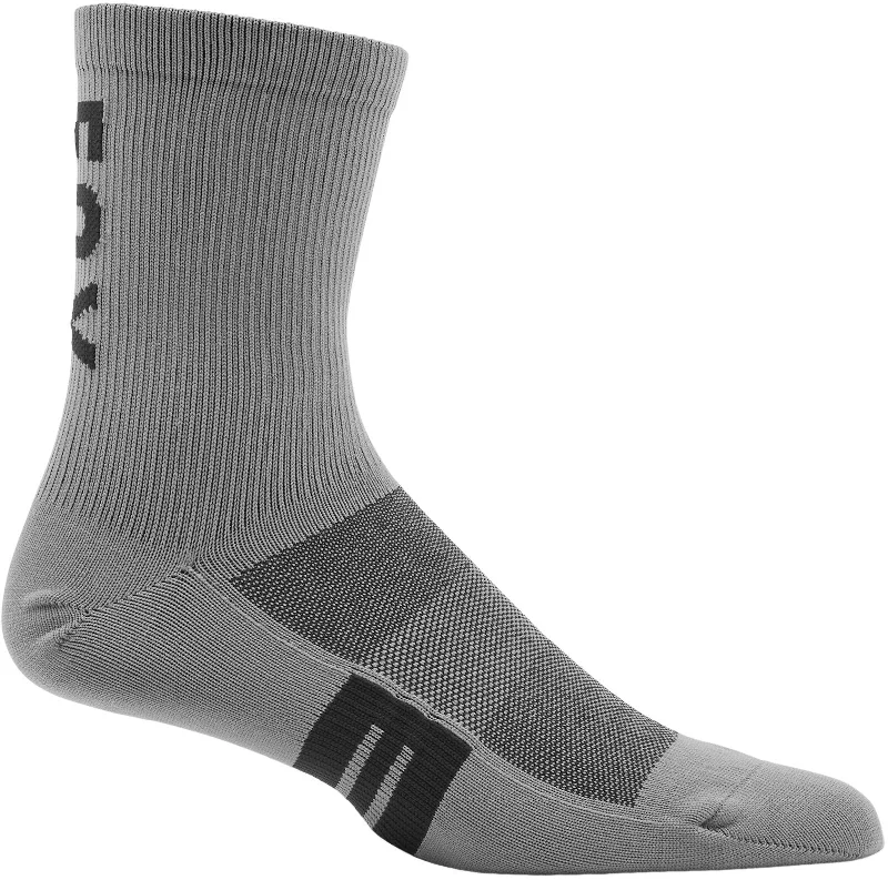 Stylish No-Show Socks-Fox Racing 6" Flexair Merino Sock - Graphite