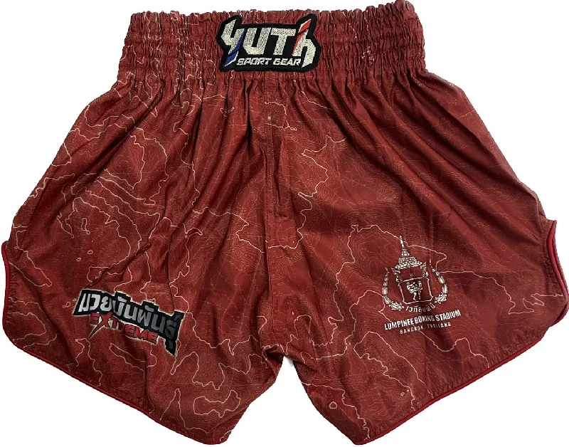 Printed Pattern Shorts-Fairtex Fight Shorts Extreme Red