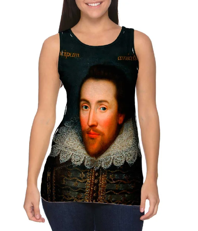 High-Performance Workout Tank-Cobbe - "Portrait Of William Shakespeare" (1610)