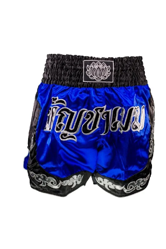 Comfortable Beach Shorts-Buakaw Shorts BFG3-2 BLUE BLACK