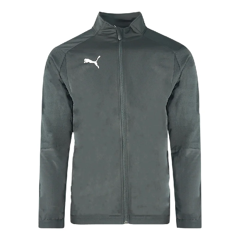 Retro Windbreaker Jacket-Puma Liga Drycell Black Training Jacket