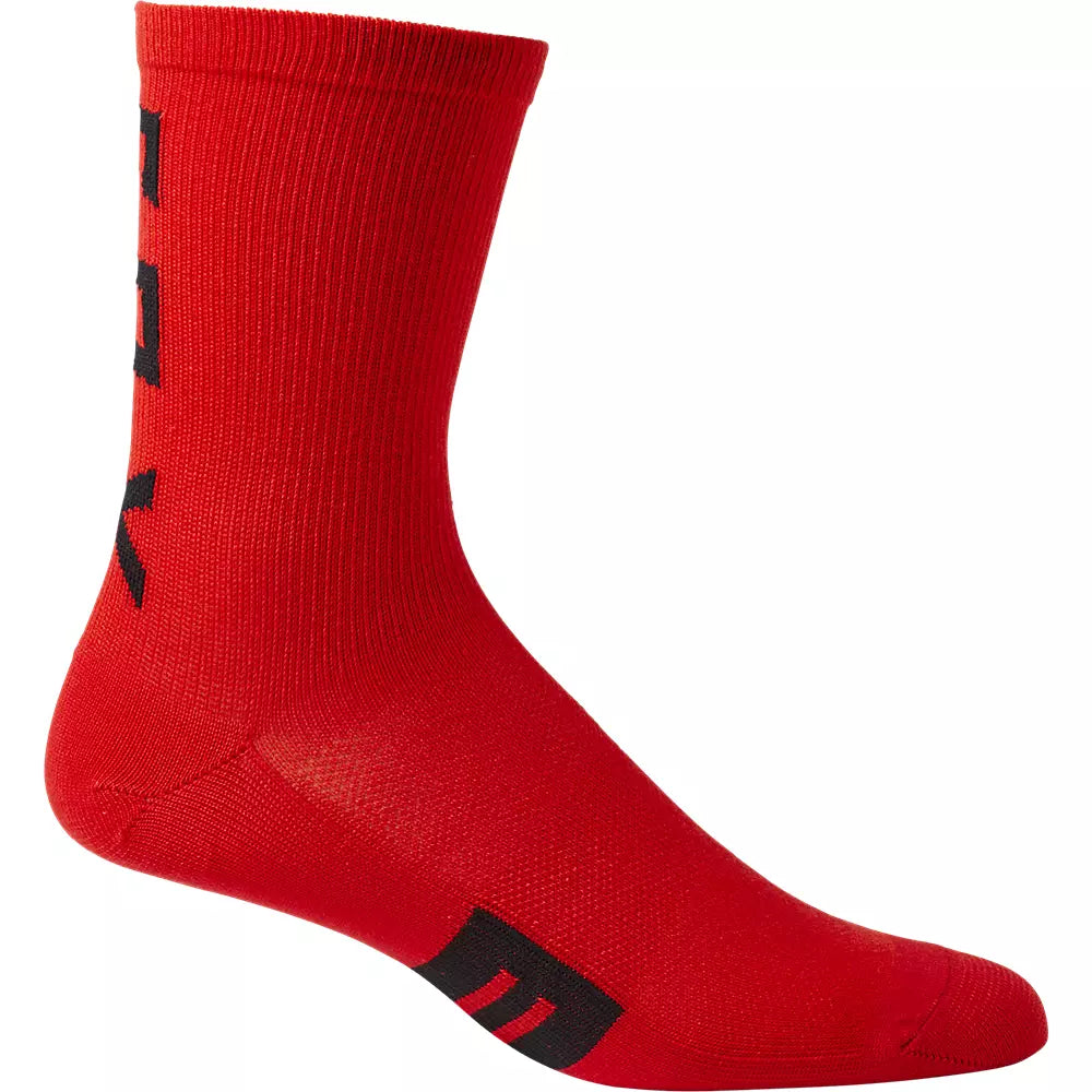 Premium Fitness Socks-Fox Racing 6" Flexair Merino Sock - Flo Red