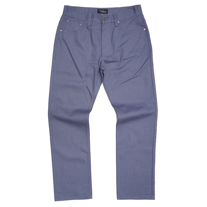 Slim Fit Jogger Pants-V1761 Veno Twill Denim Jeans -  Smoke Blue