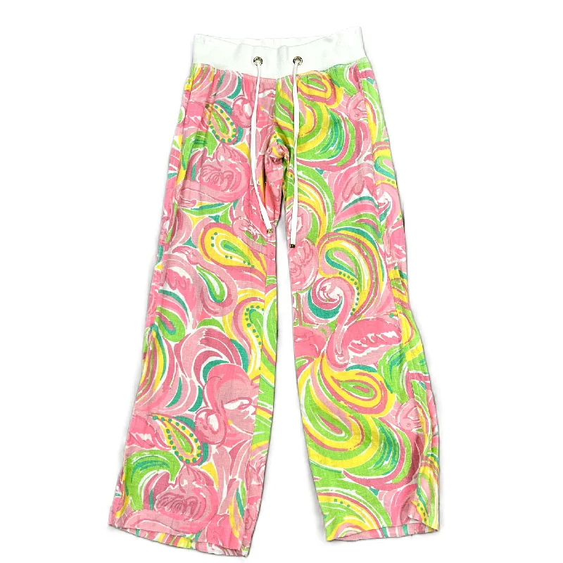 Comfortable Cargo Pants-Pants Designer By Lilly Pulitzer In Green & Pink, Size: Xs