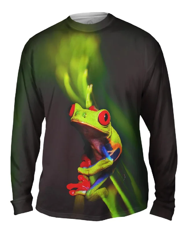 Stylish Long Sleeve Hoodie-Frog 001