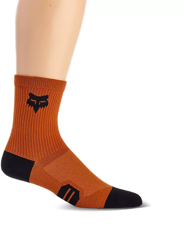 Relaxed Fit Socks-Fox Racing 6" Ranger Sock - Burnt Orange