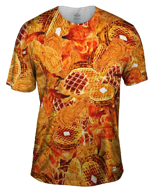 Vintage Comic T-shirt-Southern Chicken And Waffles