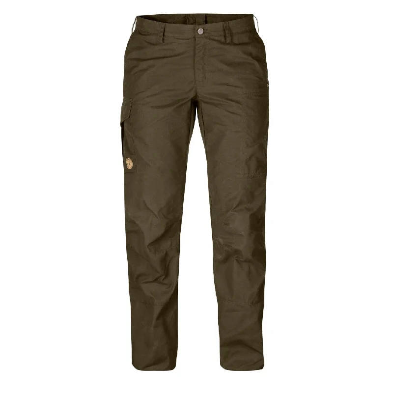 Lightweight Hiking Pants-Fjallraven Womens Karla Pro Trousers Curved Dark Olive