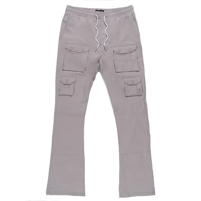 Trendy Urban Jogger Pants-M1633 Colton 34” Stack Nylon/Spandex  Sweat Pants - Gray