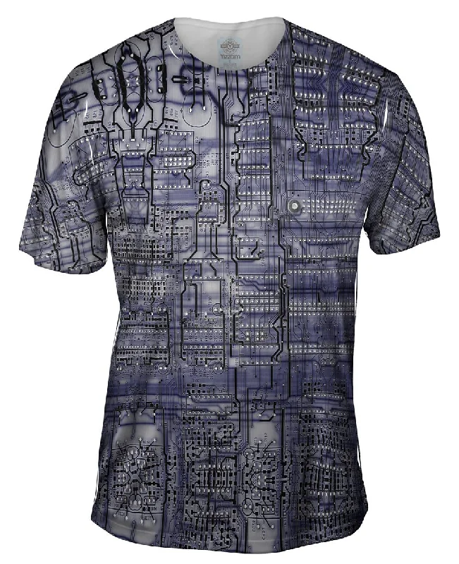 Retro Quote T-shirt-Circuit Board Purple