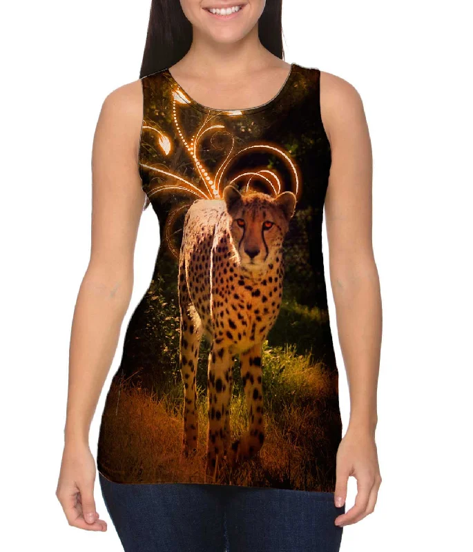 Personalized Printed Tank-Curious Cheetah