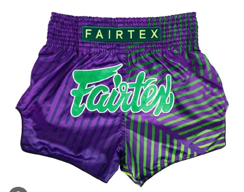 Casual Comfort Shorts-Fairtex Muay Thai Shorts BS1922 Racer Purple