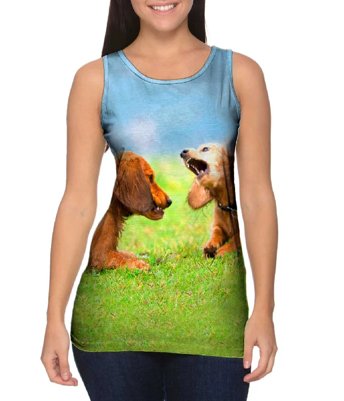 Adventure Ready Tank Top-Dachschund Disagreement