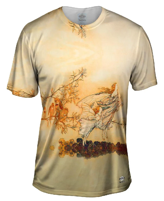 Hip Hop T-shirt-Arthur Rackham - "Fairies In The Spring" (1906)