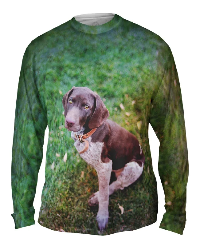 Cozy Sherpa Long Sleeve Shirt-German Shorthaired Pointer Look