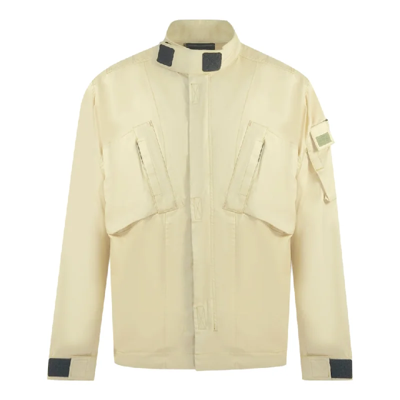 Windproof Outdoor Jacket-G-Star Sporty Slanted Pocket Khaki Jacket