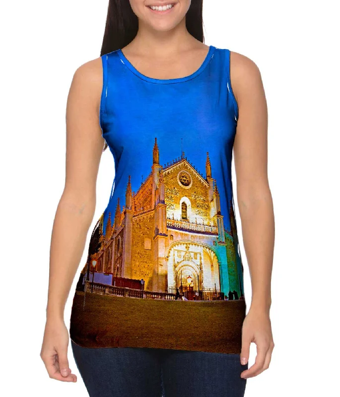 Casual Zip-Up Tank-Church Cloisters San - Jeronimo - El - Real