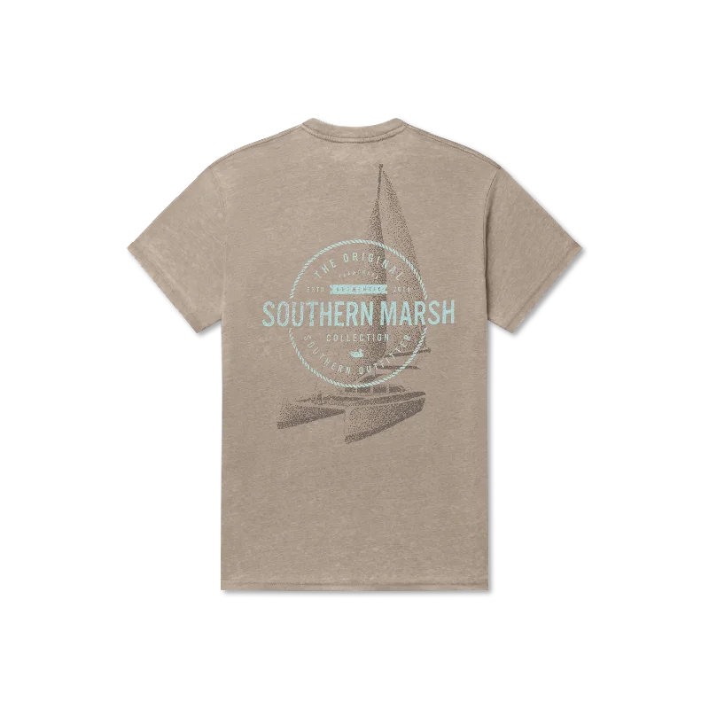 Graphic Quote T-shirt-SEAWASH™ Tee - Sail Away