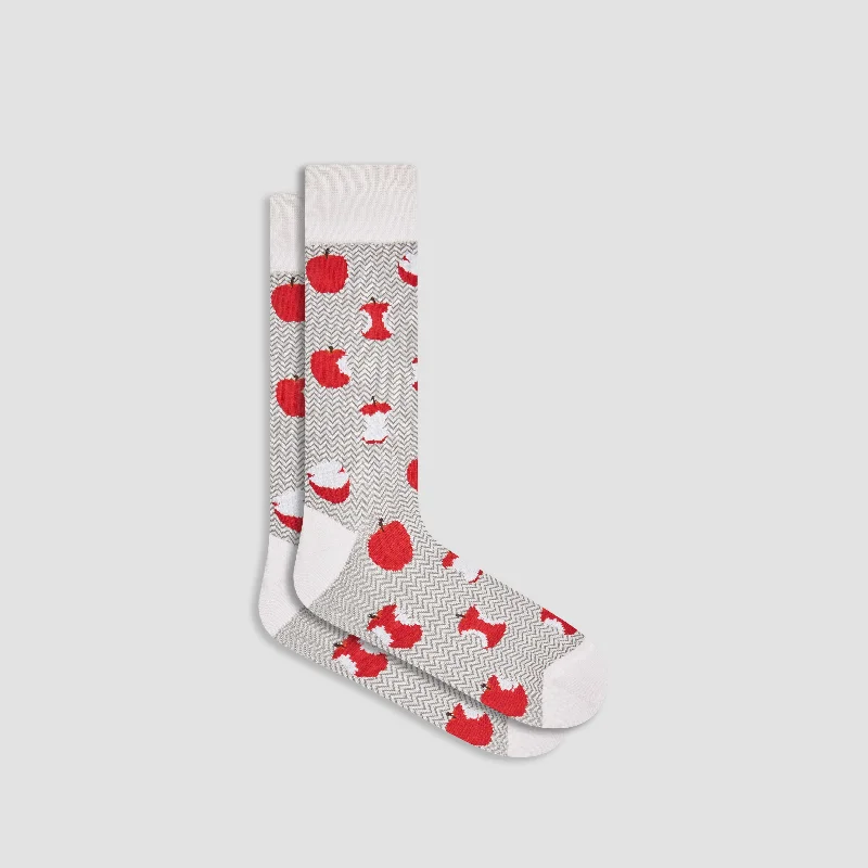 Breathable Outdoor Socks-Red Apples Mid-Calf Socks