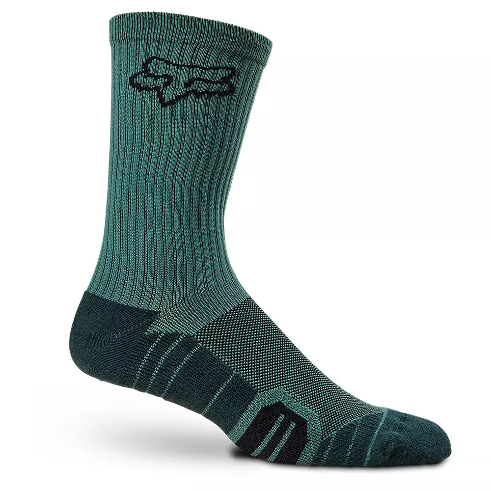 Fun Animal Print Socks-Fox Racing 8" Ranger Cushion Sock - Sea Foam