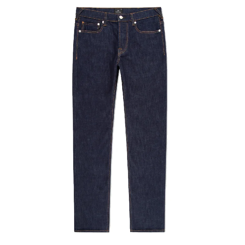 Stylish Capri Pants-Paul Smith Standard-Fit Crosshatch Stretch Jeans Indigo-Rinse