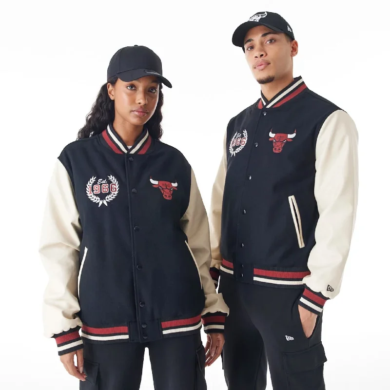 Functional Hiking Jacket-Chicago Bulls NBA Lifestyle Black Varsity Jacket