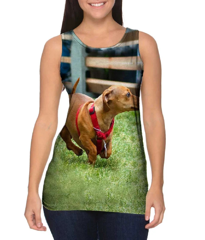 Simple Cotton Tank-Dachshund Sprint