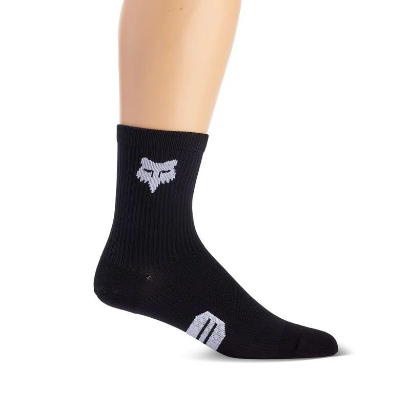 Comfortable Trainer Socks-Fox Racing 6" Ranger Sock - Black - 2024