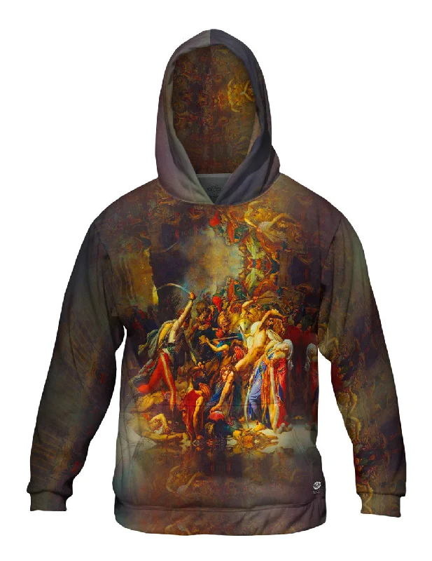 Cozy Fleece Hoodie-Anne-Louis Girodet de Roussy-Trioson - "The Revolt of Cairo" (1810)