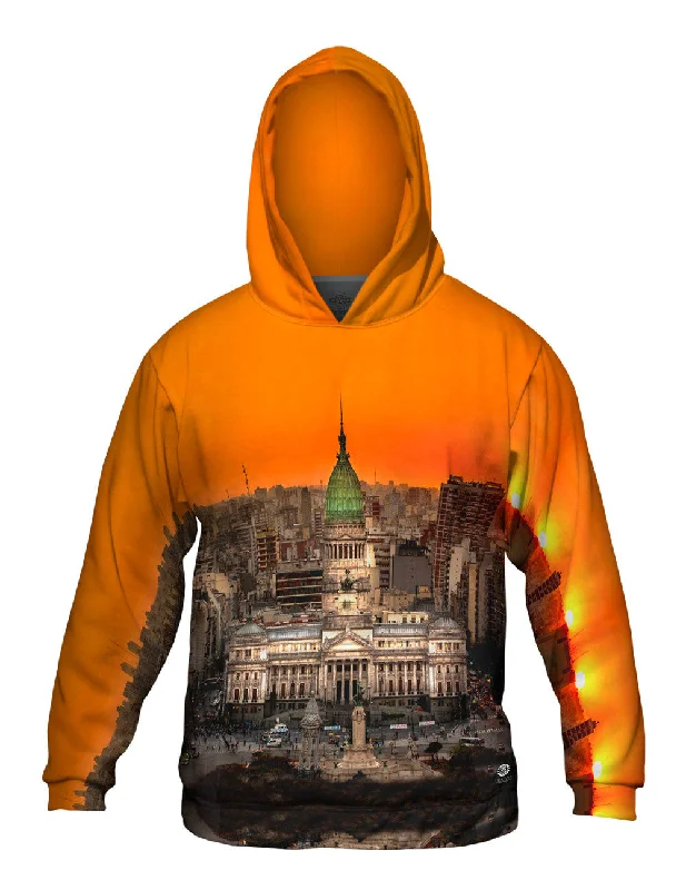 Warm Sherpa Hoodie-Argentine National Congress Palace Buenos Aires