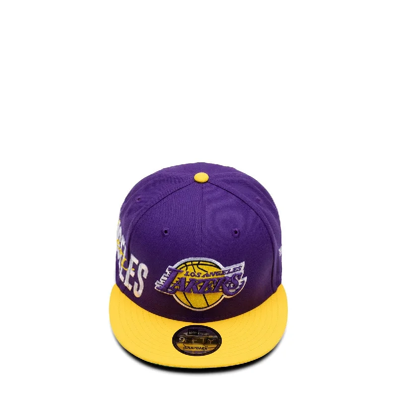 Cool Animal Design Hat-9FIFTY LOS ANGELES LAKERS SIDE FONT SNAPBACK CAP