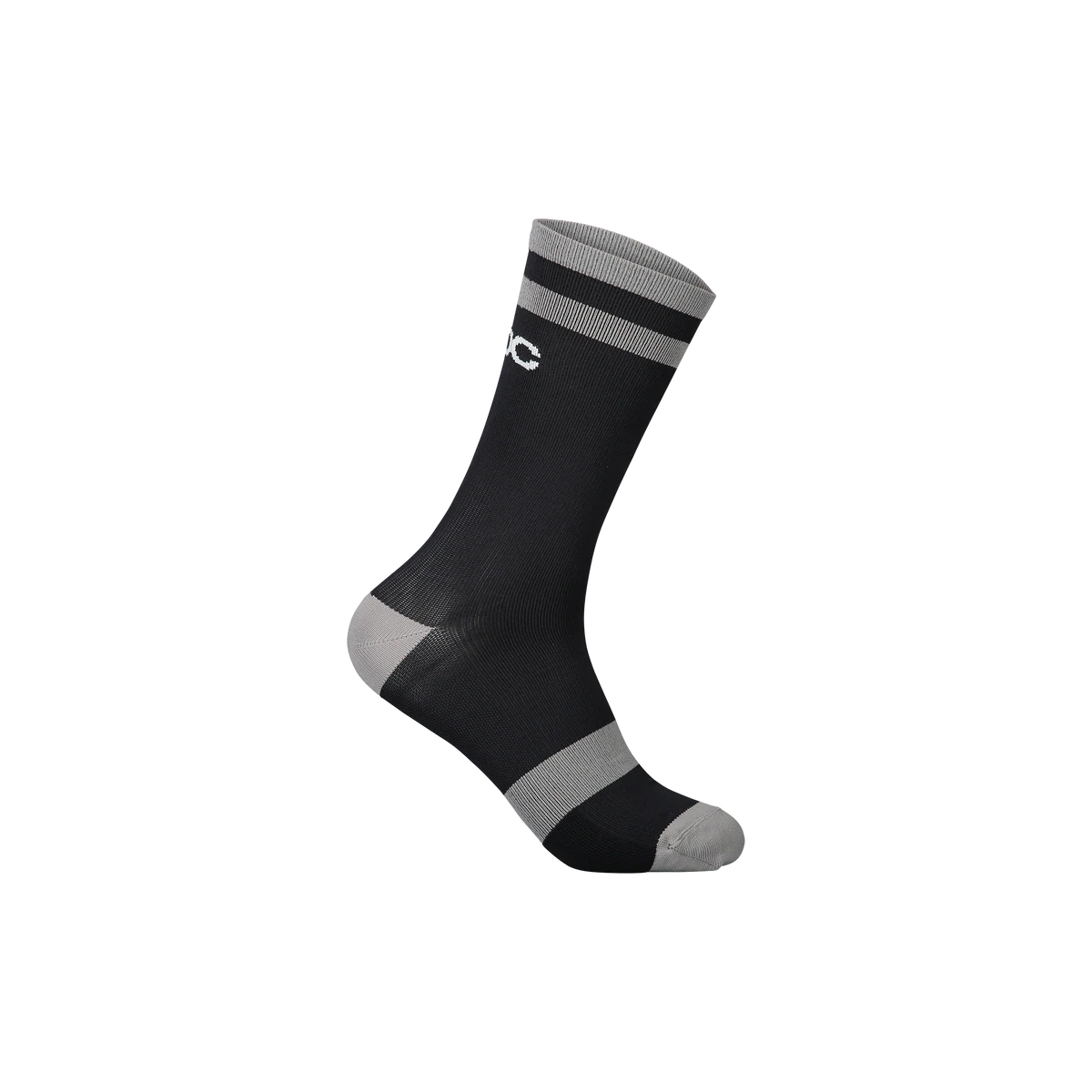 Lightweight No-Show Socks-POC Lure Long MTB Sock - Uranium Black-Granite Gray