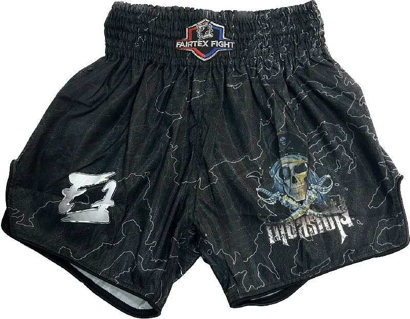 Custom Name Printed Shorts-Fairtex Fight Shorts Extreme Black