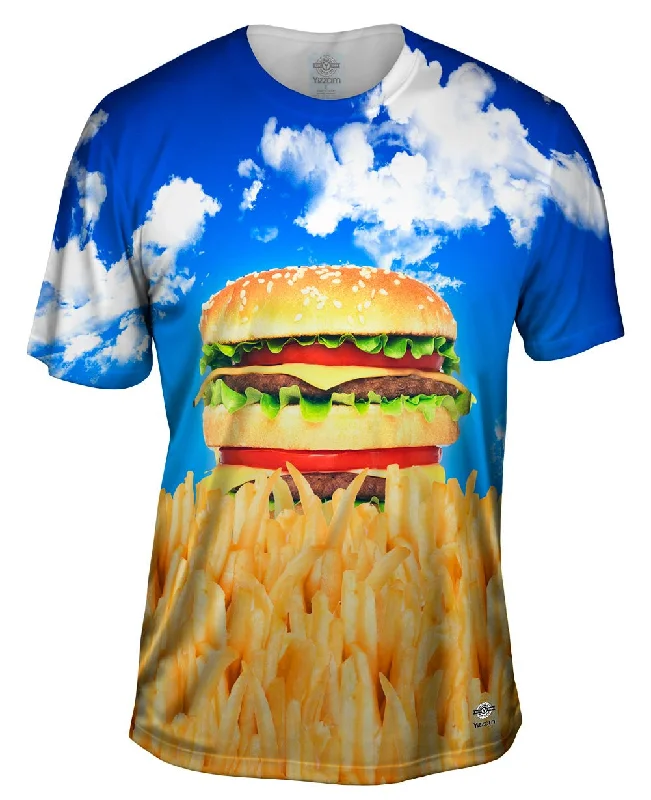 Printed Logo T-shirt-Burger Fry Sunrise